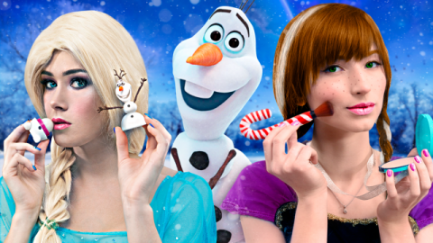  9 DIY Frozen Elsa Makeup vs Anna Makeup Ideas / Makeup Challenge!