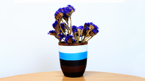  DIY Acrylic Vase Painting 