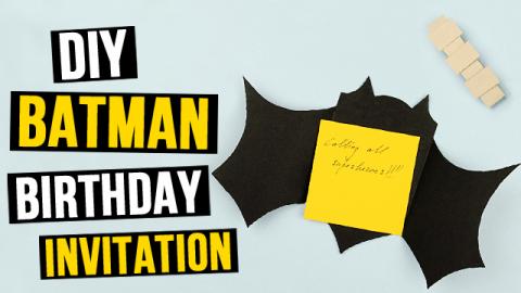  DIY Batman Birthday Invitation 