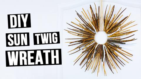  DIY Twig Sun Wreath Craft 