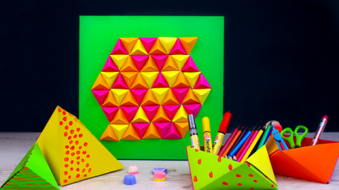  DIY Paper Geometric Room Decor 